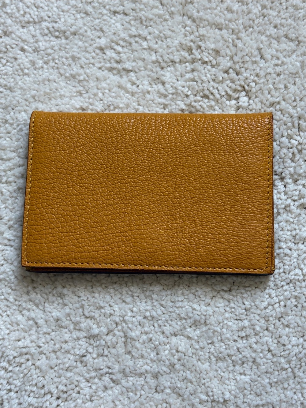 Tumi Mustard Yellow Leather Card Holder/Wallet